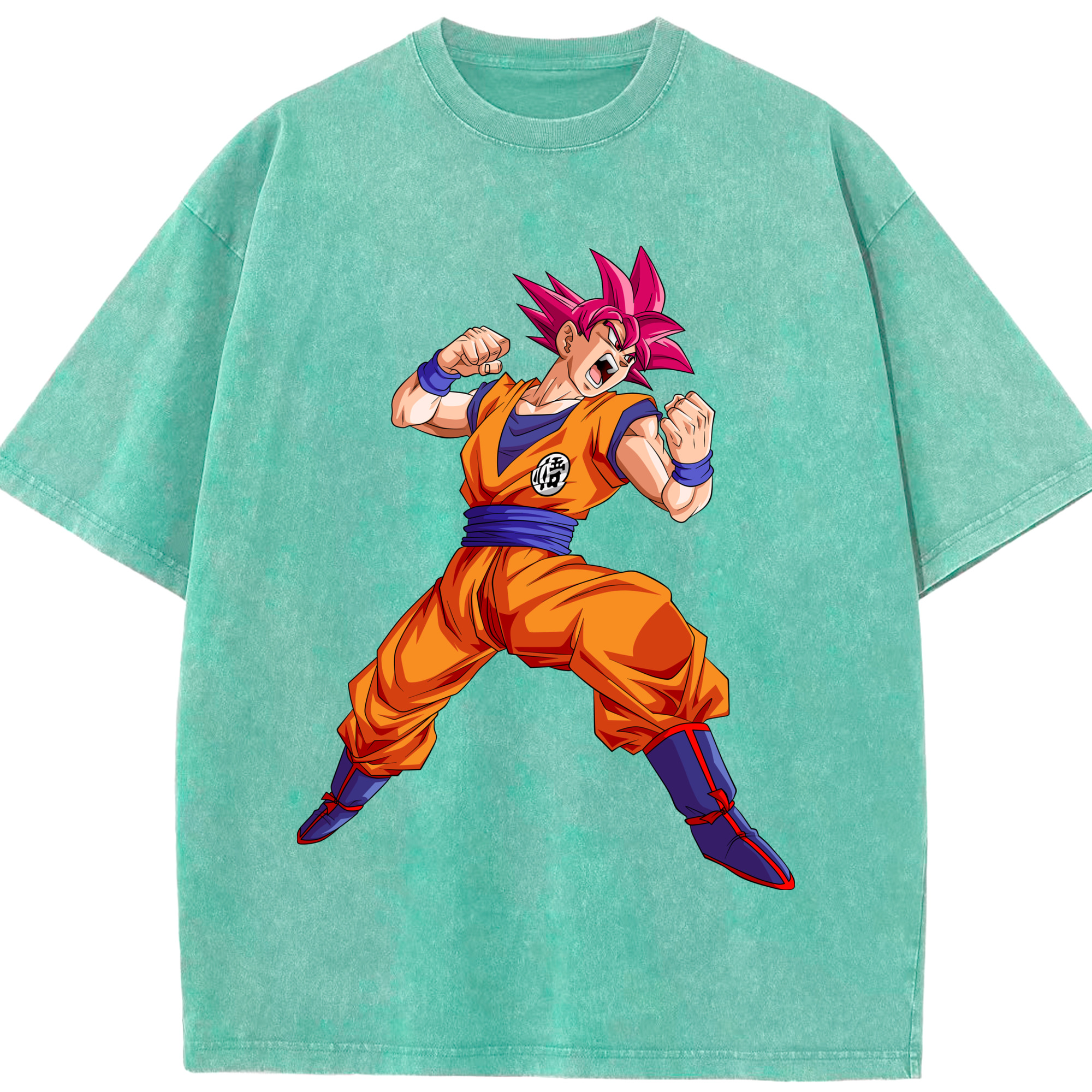 （画像用） ドラゴンボール 孫悟空（そん ごくう）Son Goku カカロット DRAGON BALL Kakarotto 綿100% ヴィンテージ風 半袖Tシャツ（フロントプリント）